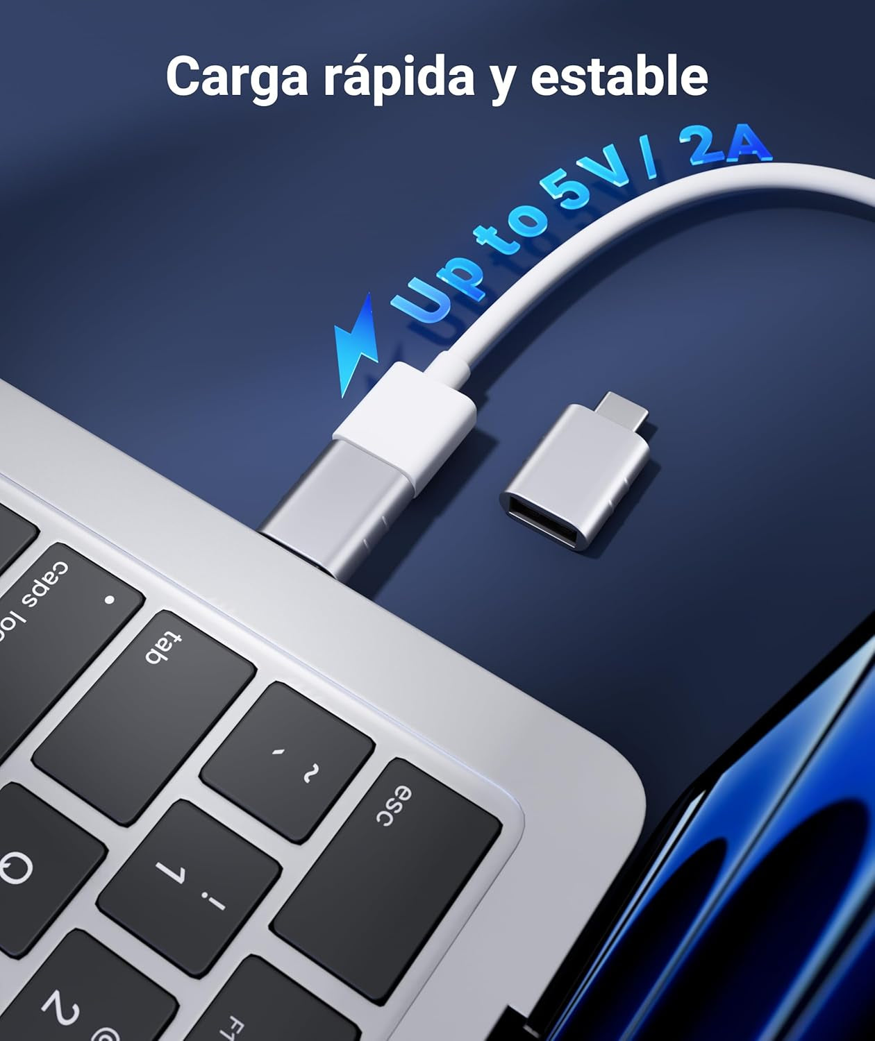 USB C to USB Adapter(2 Pack), USB-C Male to USB 3.0 Female Adapter Compatible with Iphone 15 Pro Max Macbook Pro Air 2023 Ipad Mini Pro Surface Pro and Other Type C or Thunderbolt 4/3 Devices